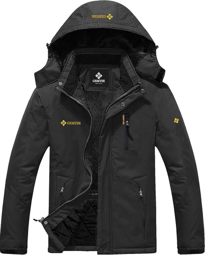 Men'S Mountain Waterproof Ski Snow Jacket Winter Windproof Rain Jacket