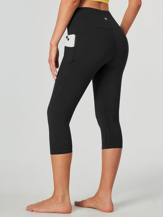 Capri Leggings for Women High Waisted Capri Leggings with Pockets for Women Tummy Control Yoga Pants Women