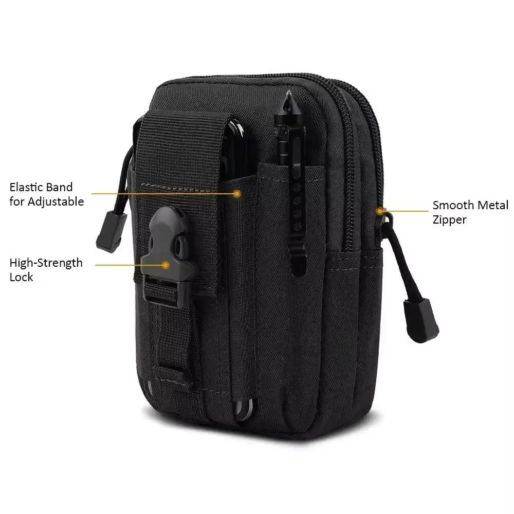 ​​Men'S Army Camouflage Waist Pack - Multifunctional Riding Locomotive Leg Bag Portable Sports Belt Bag for Outdoor Activities​