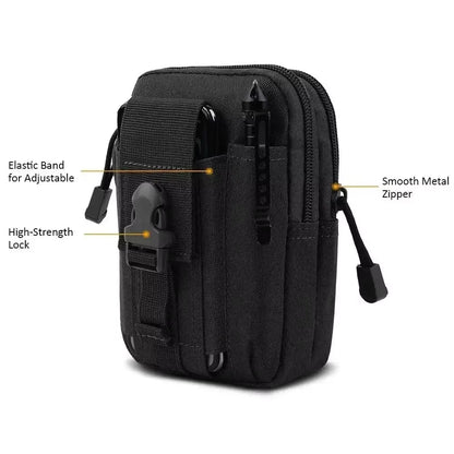 ​​Men'S Army Camouflage Waist Pack - Multifunctional Riding Locomotive Leg Bag Portable Sports Belt Bag for Outdoor Activities​