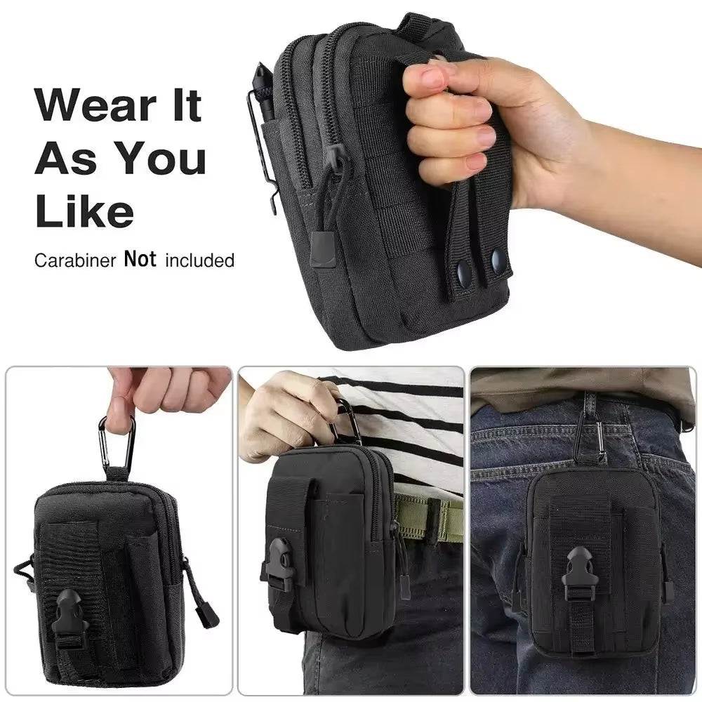 ​​Men'S Army Camouflage Waist Pack - Multifunctional Riding Locomotive Leg Bag Portable Sports Belt Bag for Outdoor Activities​