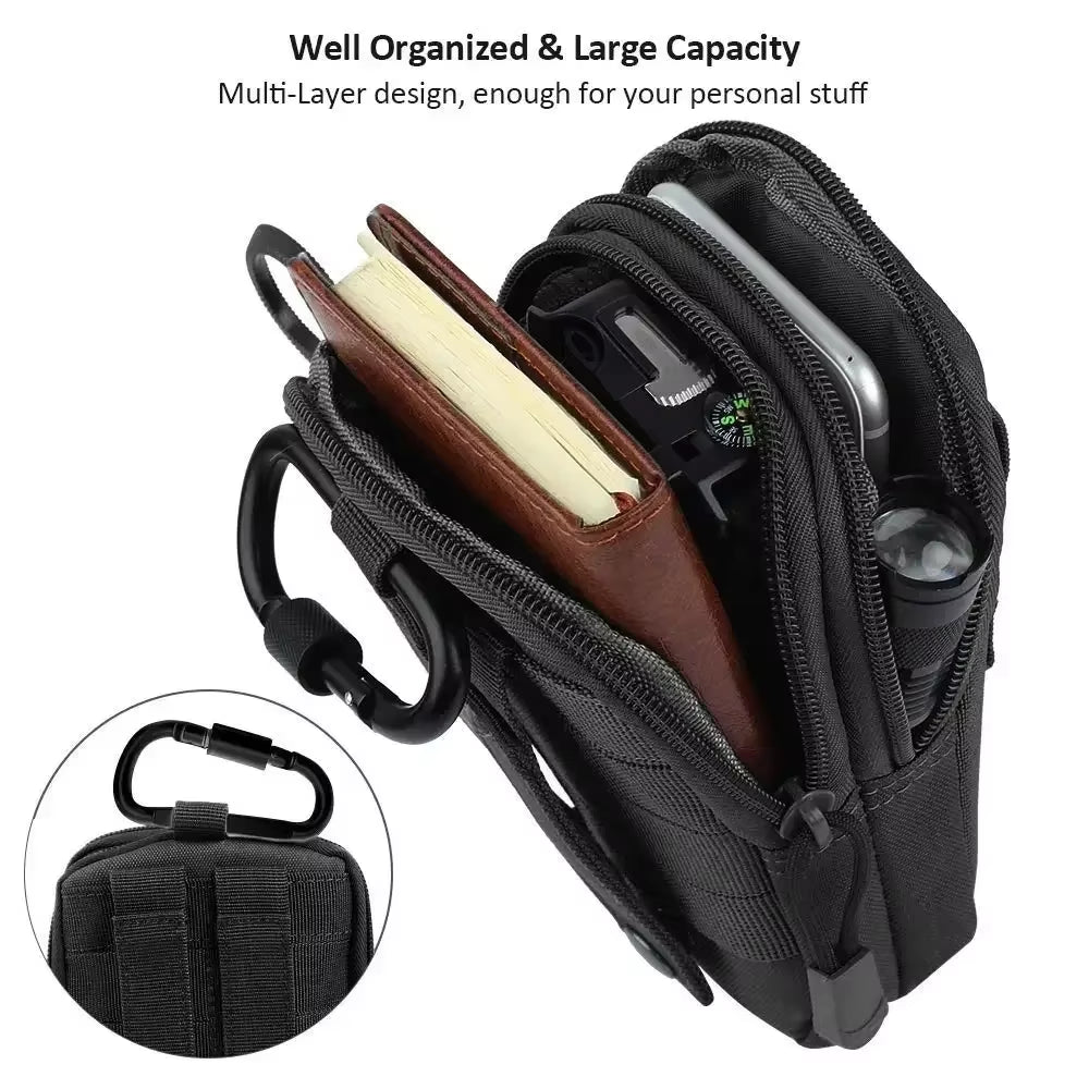 ​​Men'S Army Camouflage Waist Pack - Multifunctional Riding Locomotive Leg Bag Portable Sports Belt Bag for Outdoor Activities​