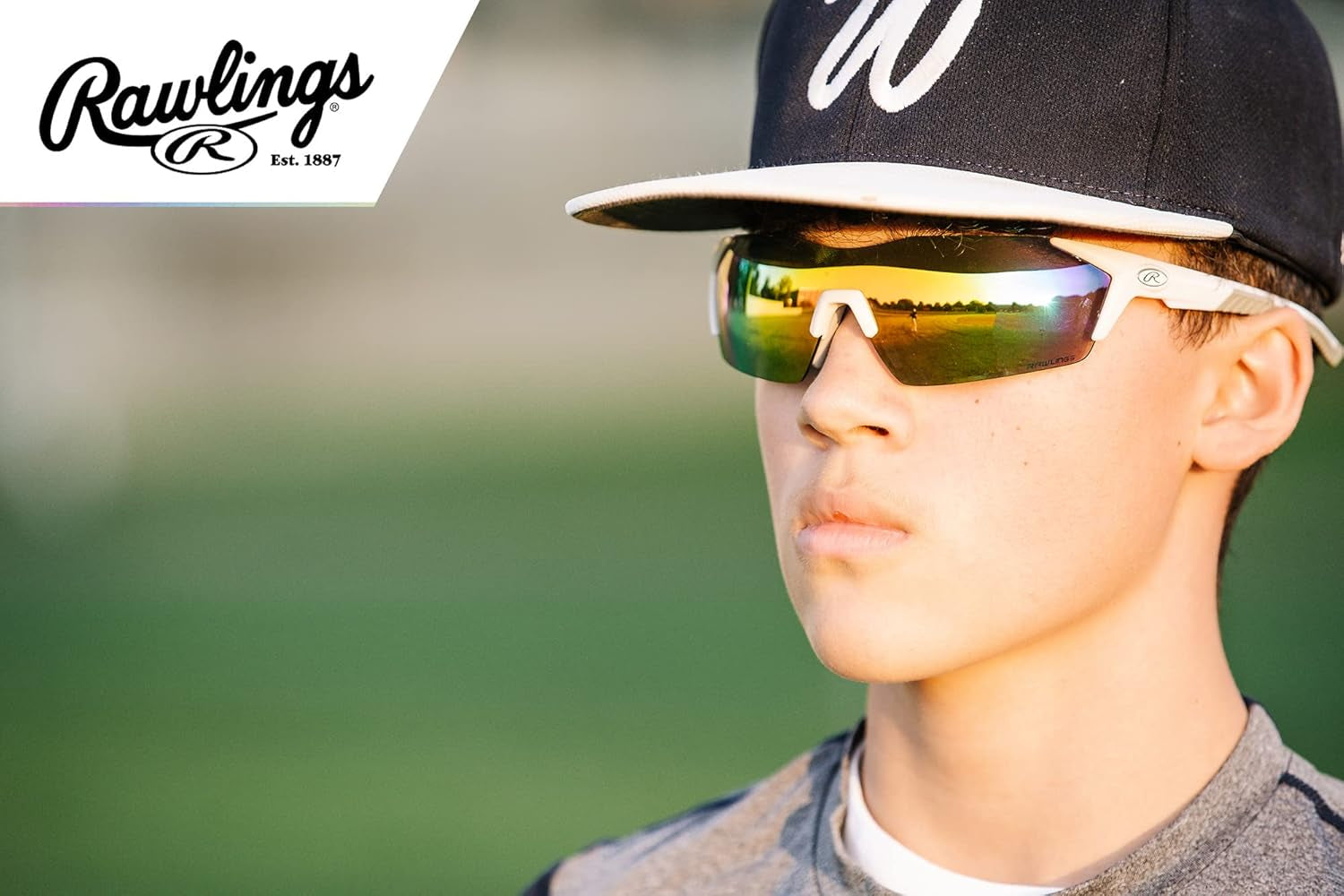 Sporting Goods 1801 Sunglasses White/Blue